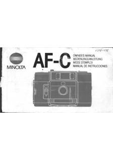 Minolta AF-C manual. Camera Instructions.